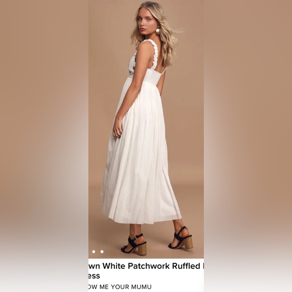 Show me your mumu white patchwork midi dress - Picture 10 of 13